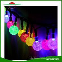 Solar Power 5m 20 Kristallkugel LED String Fairy Light Wasserdichte Lampe für Weihnachten Festival Party Hochzeit Garten Dekoration